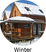 Winteransicht Ferienhaus Kreid